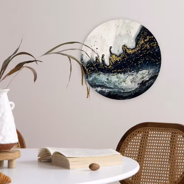 Muurcirkel - Marmer - Abstract - Goud - Luxe — 4