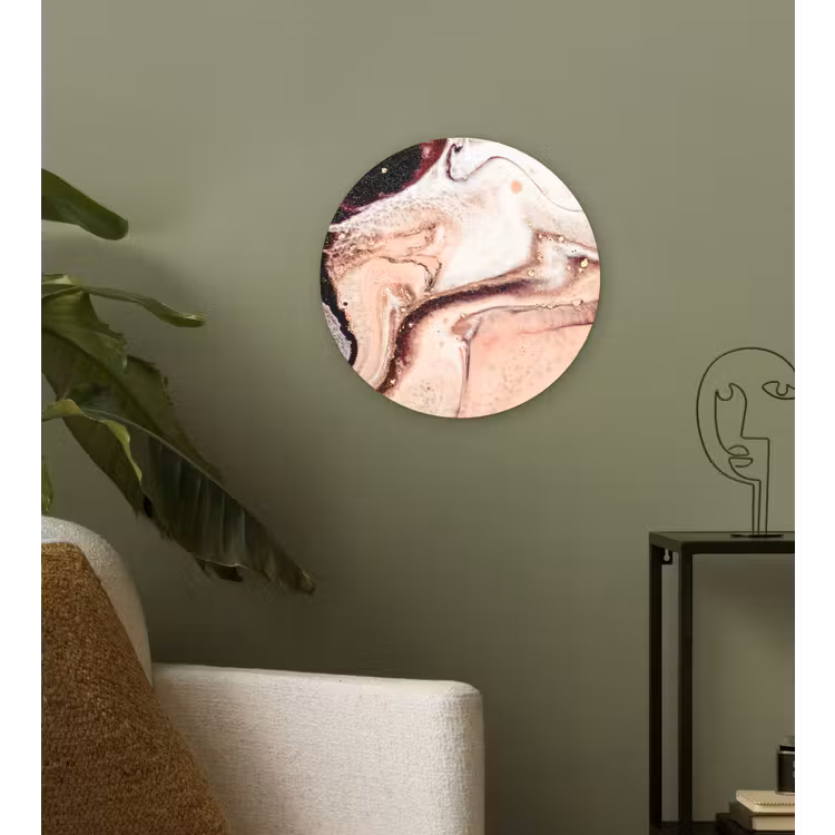 Muurcirkel - Steen - Marmer - Edelsteen - Abstract - Natuur - Roze — 3