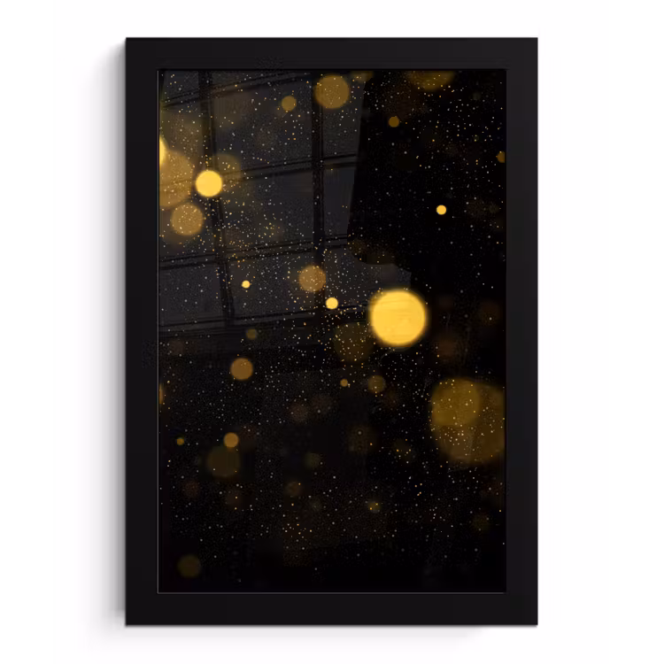 Poster met lijst - Goud - Abstract - Luxe - Zwart — 1
