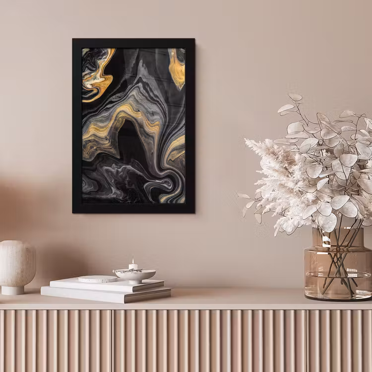 Poster met lijst - Marmer - Acryl - Goud - Luxe - Abstract — 5