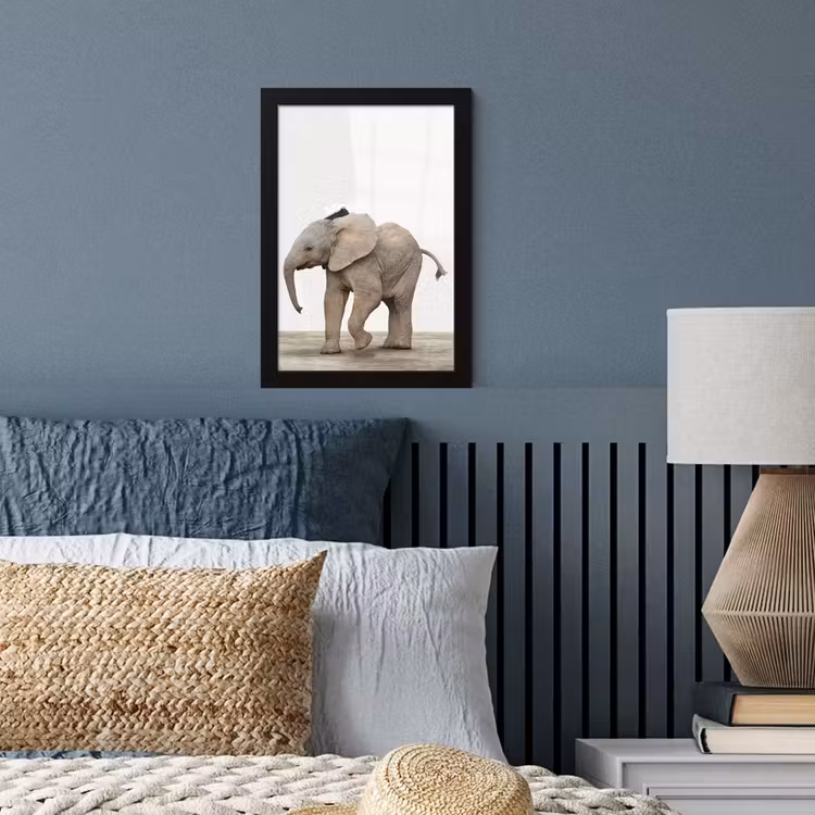 Poster met lijst - Baby olifant - Dieren - Olifant - Kinderen - Meiden - Jongens — 3