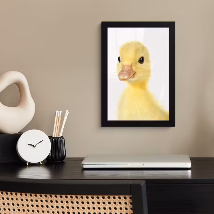 Poster met lijst - Eend - Kuiken - Lief - Kinderen - Meisjes - Jongens — 2