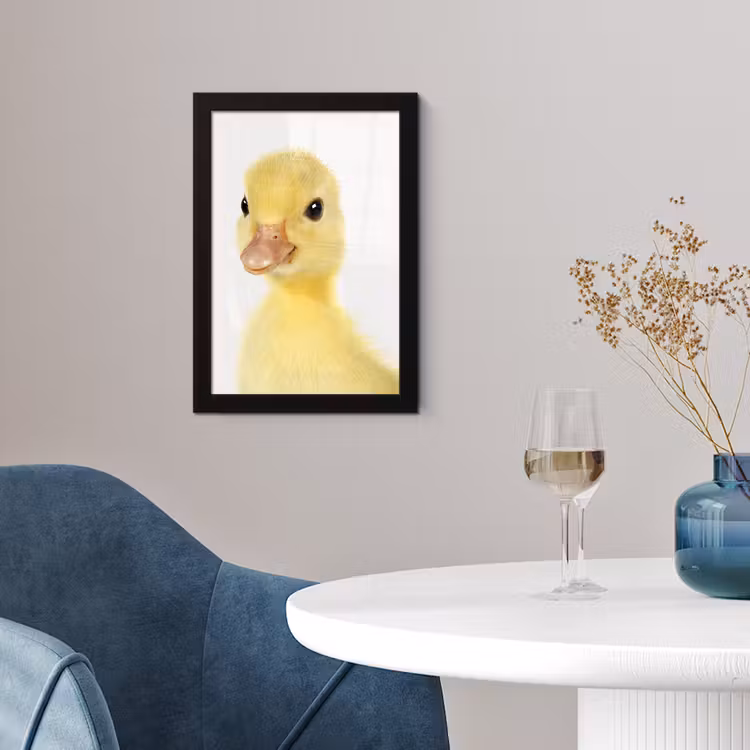 Poster met lijst - Eend - Kuiken - Lief - Kinderen - Meisjes - Jongens — 4