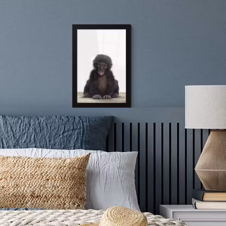Poster met lijst - Kind - Aap - Chimpansee - Baby dieren - Jongens - Meiden — 3