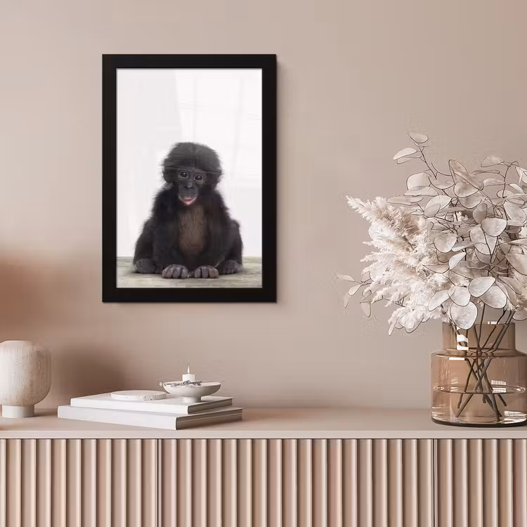 Poster met lijst - Kind - Aap - Chimpansee - Baby dieren - Jongens - Meiden — 5
