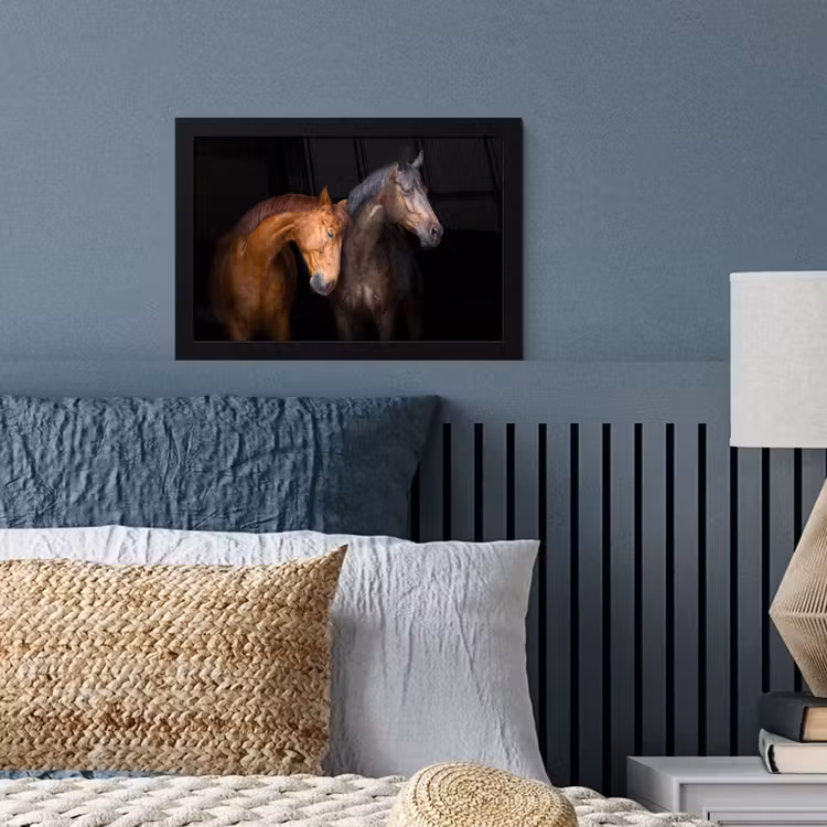 Poster met lijst - Paarden - Dieren - Portret - Bruin — 3