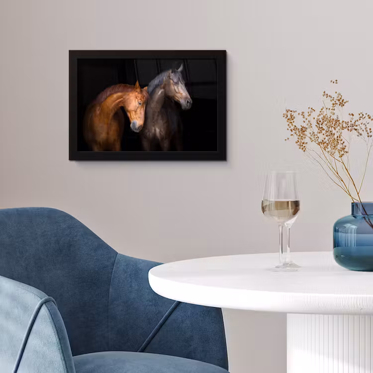 Poster met lijst - Paarden - Dieren - Portret - Bruin — 4