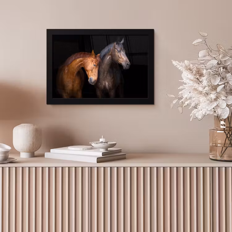 Poster met lijst - Paarden - Dieren - Portret - Bruin — 5