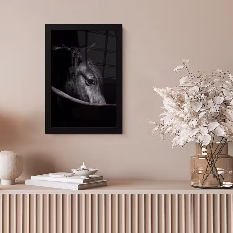 Poster met lijst - Paarden - Portret - Zwart - Dieren — 5