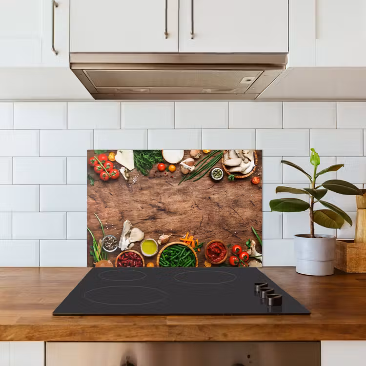 Spatscherm keuken - Kruiden - Groente - Rustiek — 6