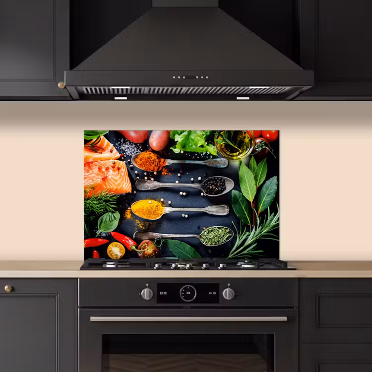 Spatscherm keuken - Kruiden - Lepels - Keuken - Specerijen — 2