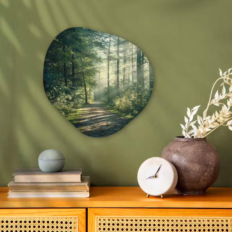 Organische Formen – Aluminium – Bos - Pad - Zon - Bomen - Groen - Natuur — 2