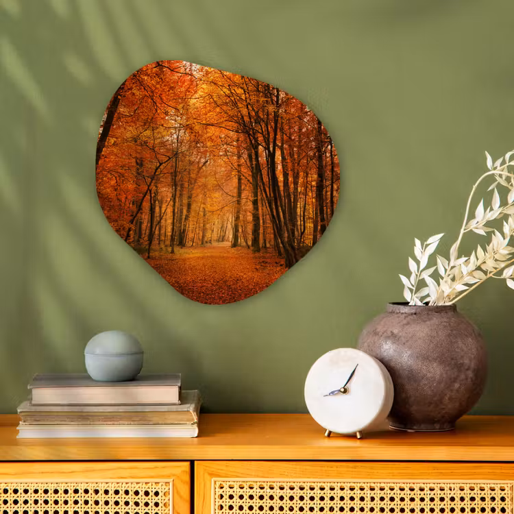 Organische Formen – Aluminium – Herfst - Rood - Bos — 2