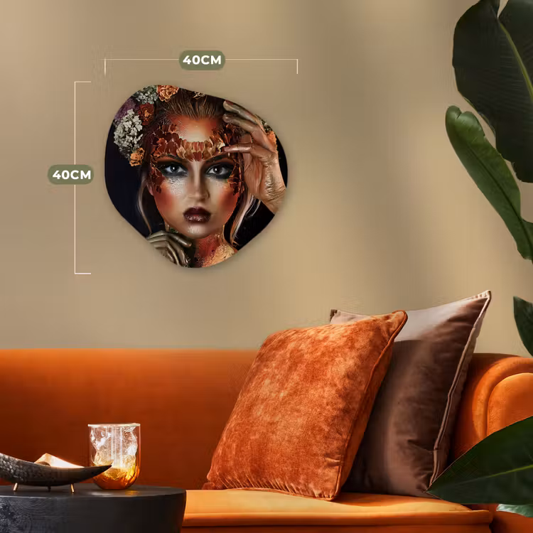Organische Formen – Aluminium – Vrouw - Bloemen - Oogschaduw — 4