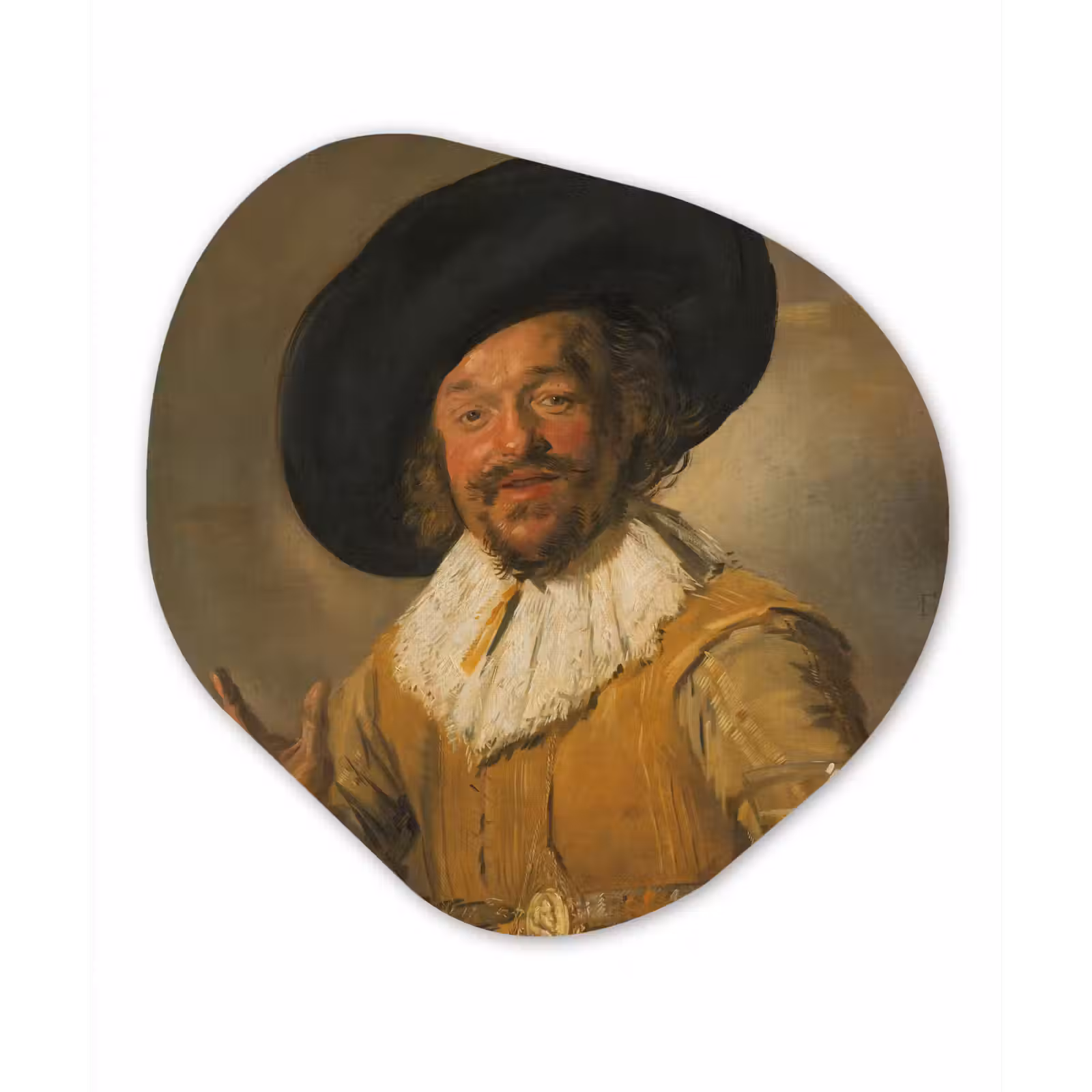 Organische Formen – Aluminium – De vrolijke drinker - Schilderij van Frans Hals — 1