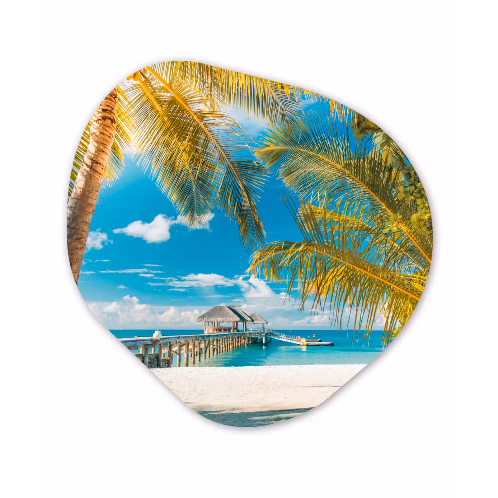 Organische Formen – Aluminium – Tropisch - Strand - Palmboom — 1