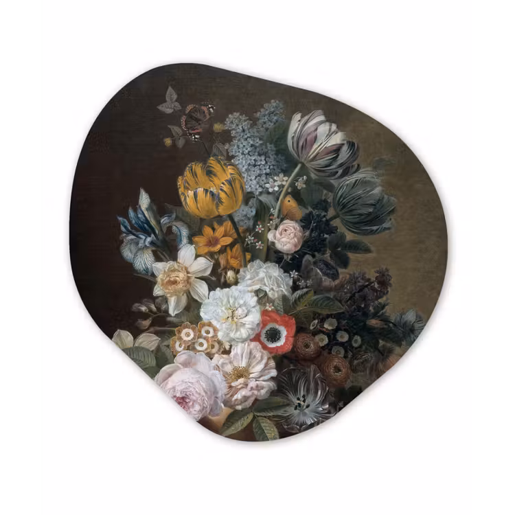 Organische Formen – Aluminium – Stilleven met bloemen - Schilderij van Eelke Jelles Eelkema — 1