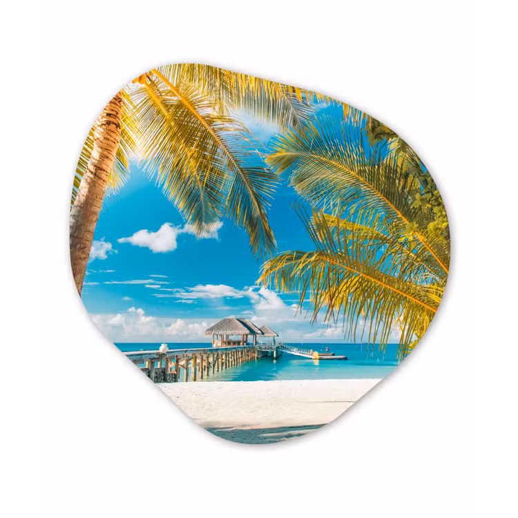 Organische Formen – Aluminium – Tropisch - Strand - Palmboom — 1