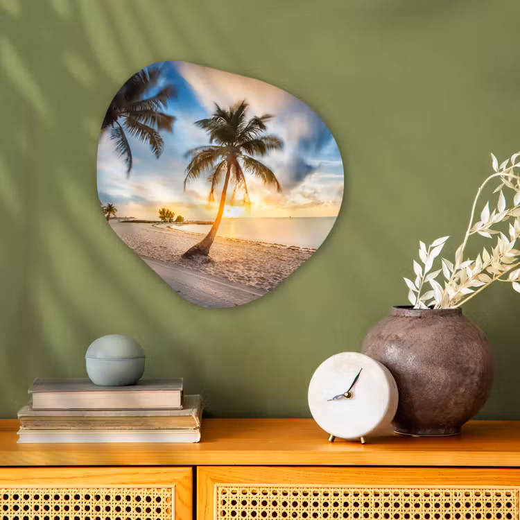 Organische Formen – Aluminium – Zonsondergang - Strand - Palmboom — 2