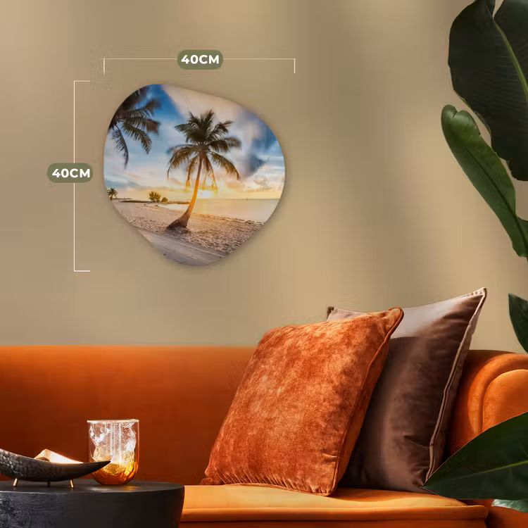 Organische Formen – Aluminium – Zonsondergang - Strand - Palmboom — 4