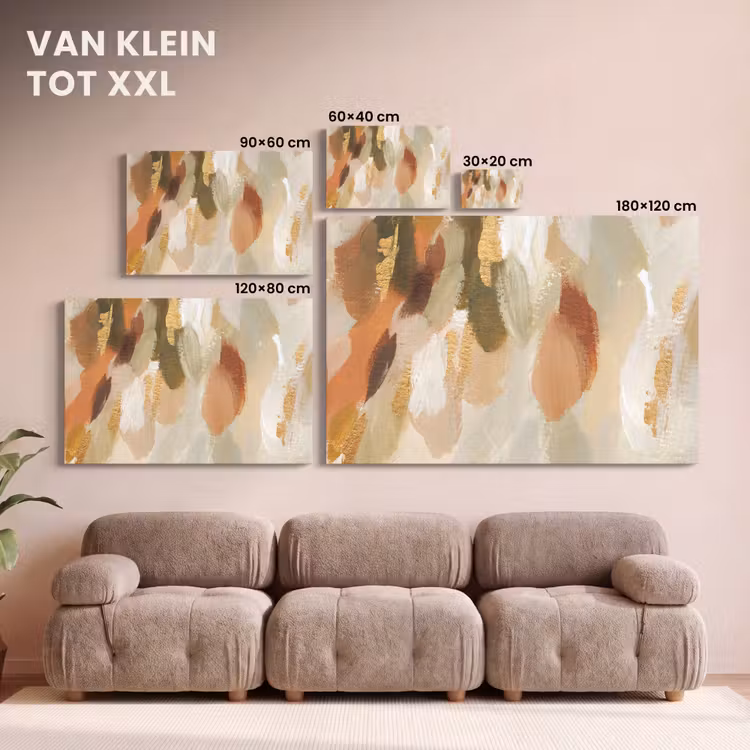 Canvas schilderij - Kunst - Verf - Rood — 8