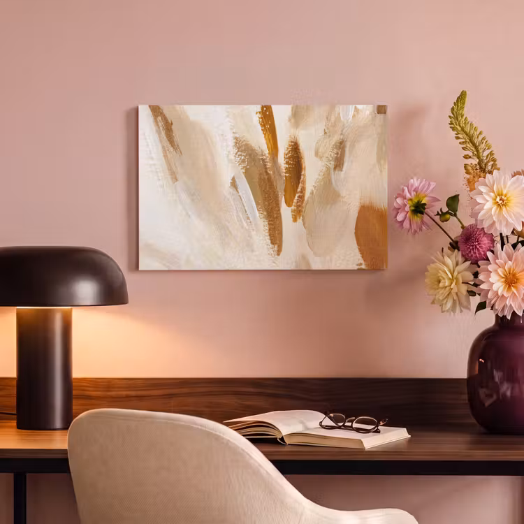 Canvas schilderij - Wit - Bruin - Abstract — 6