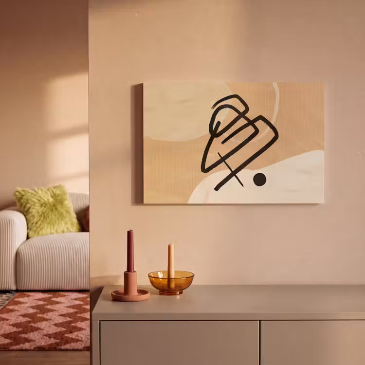 Canvas schilderij - Abstract - Zwart - Bruin — 2