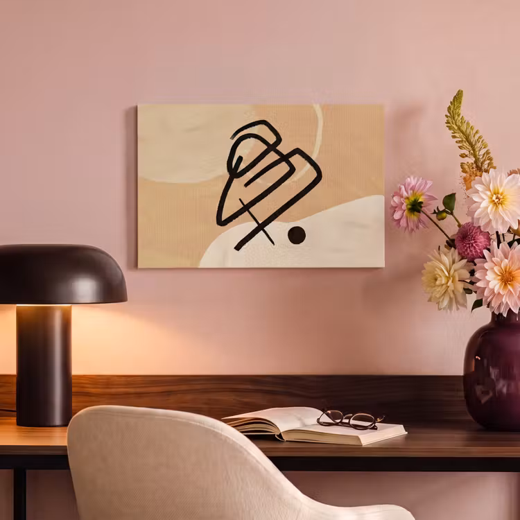 Canvas schilderij - Abstract - Zwart - Bruin — 6