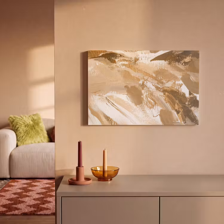 Canvas schilderij - Goud - Beige - Abstract — 2