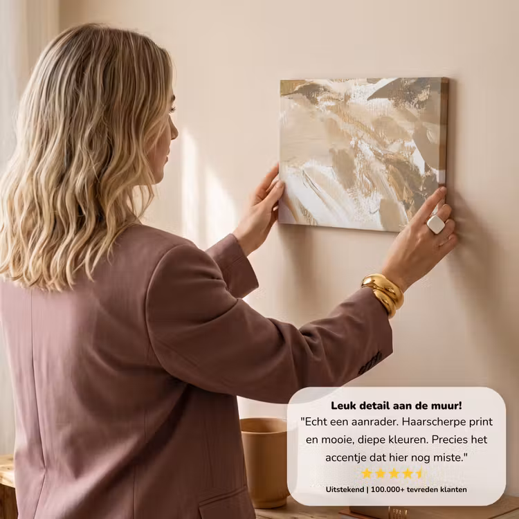 Canvas schilderij - Goud - Beige - Abstract — 3