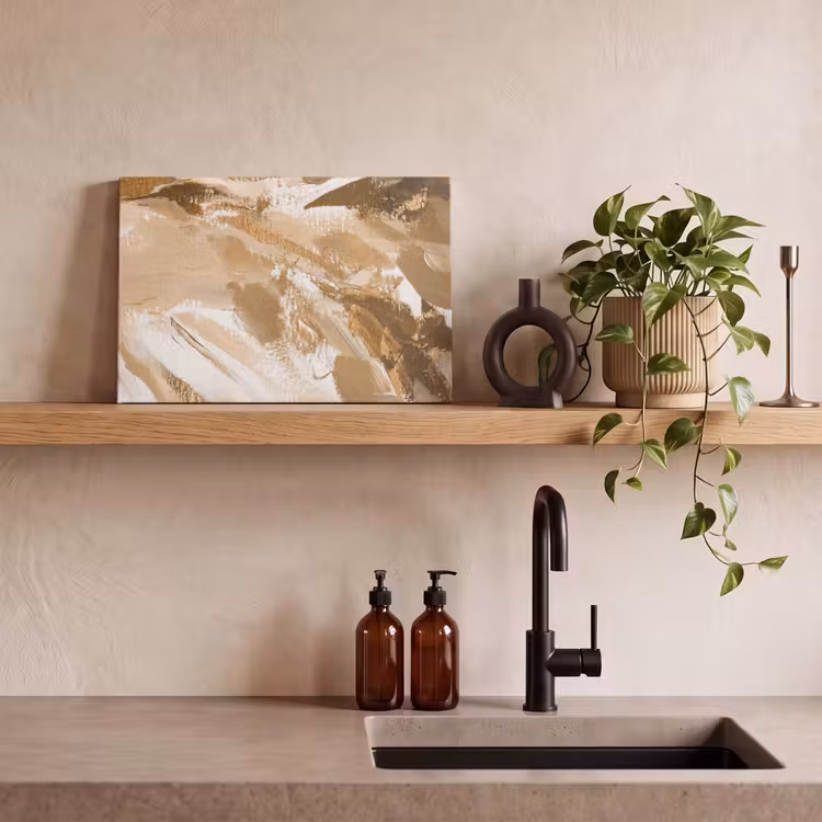 Canvas schilderij - Goud - Beige - Abstract — 4