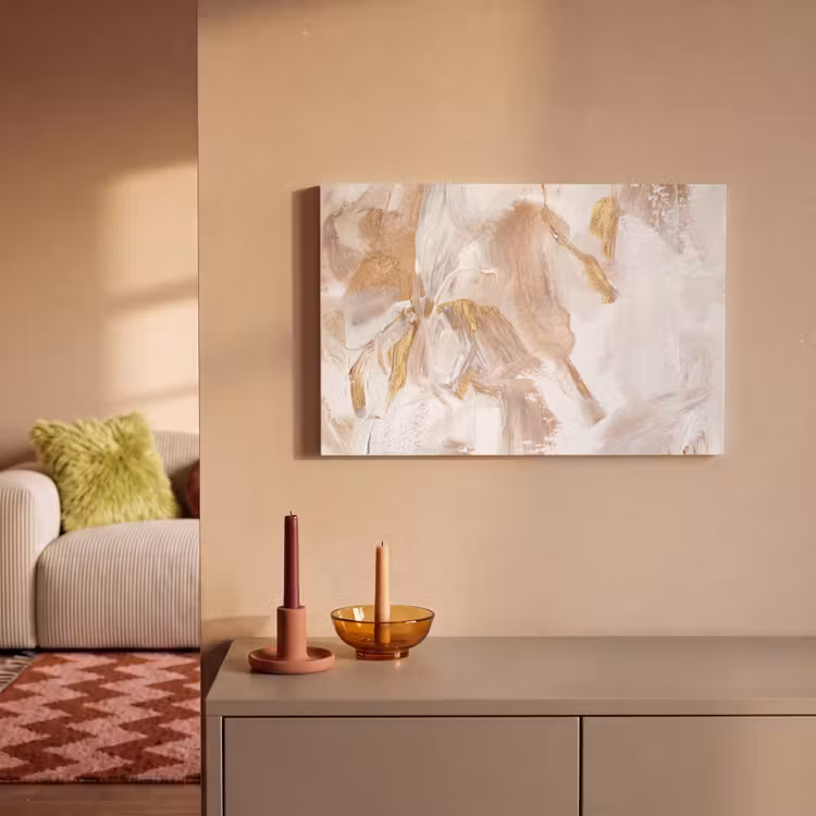 Canvas schilderij - Verf - Wit - Abstract — 2