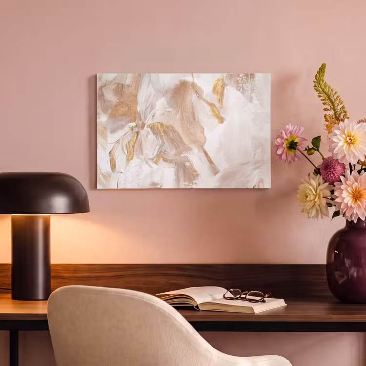 Canvas schilderij - Verf - Wit - Abstract — 6