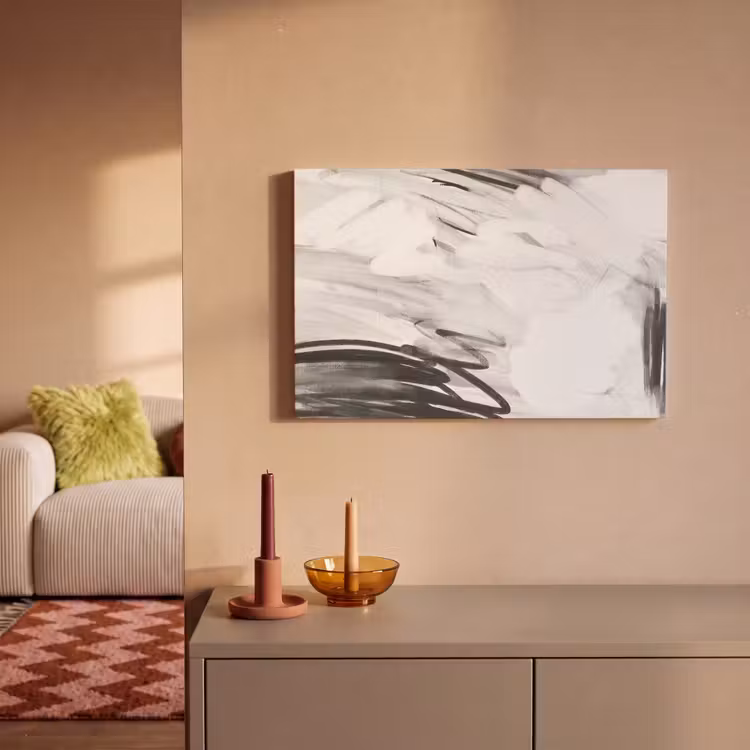 Canvas schilderij - Zwart - Wit - Grijs - Abstract — 2