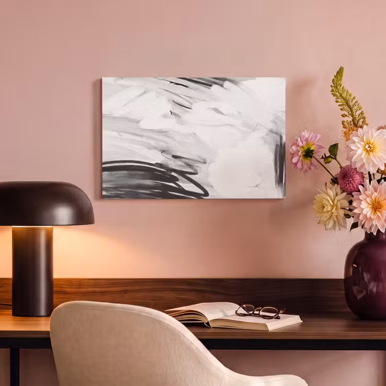 Canvas schilderij - Zwart - Wit - Grijs - Abstract — 6
