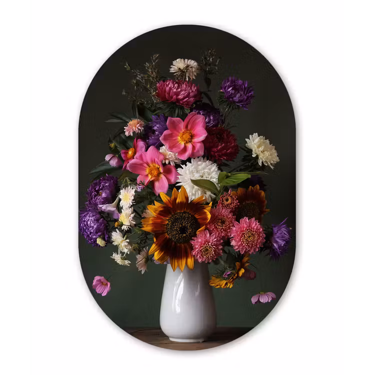 Muurovaal - Bloemen - Stilleven - Kleur — 1