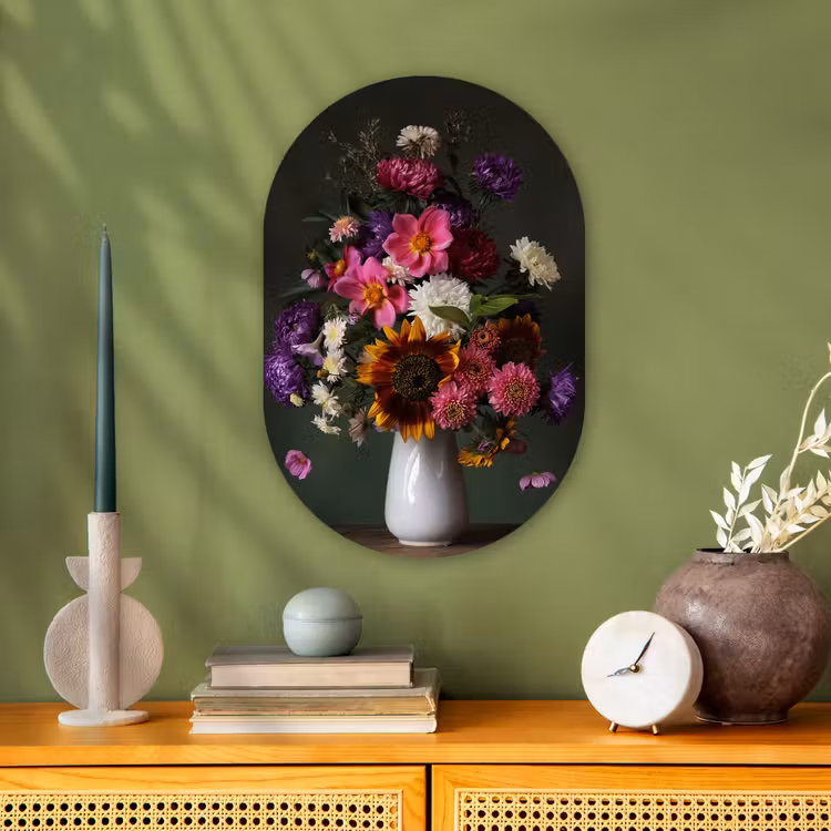 Muurovaal - Bloemen - Stilleven - Kleur — 3