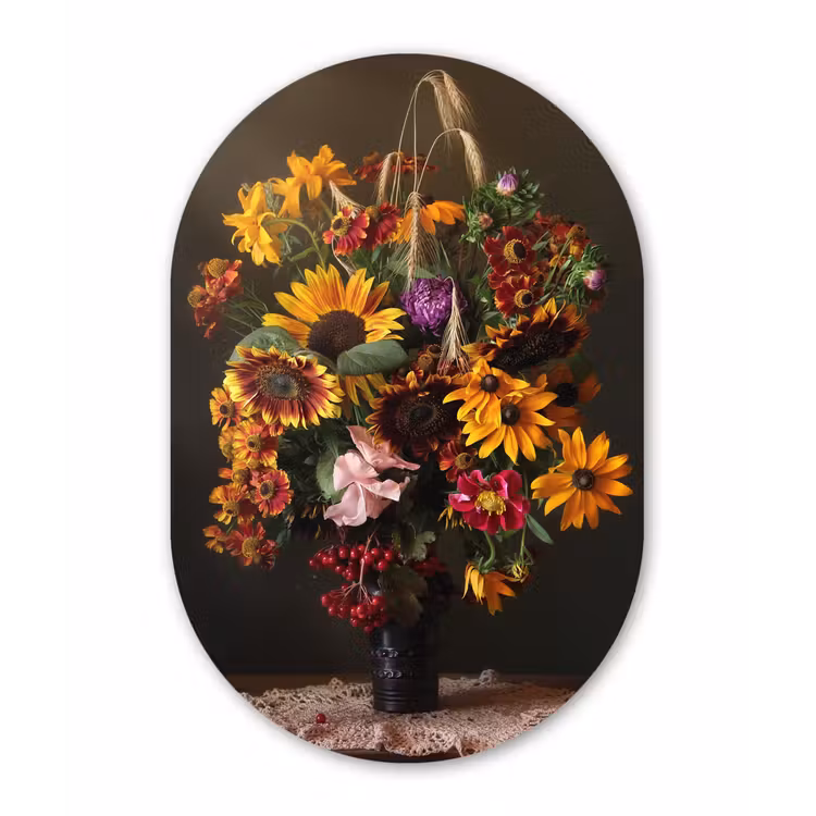 Muurovaal - Boeket - Kleuren - Stilleven — 3