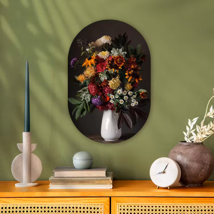 Muurovaal - Stilleven - Boeket - Kleur — 2