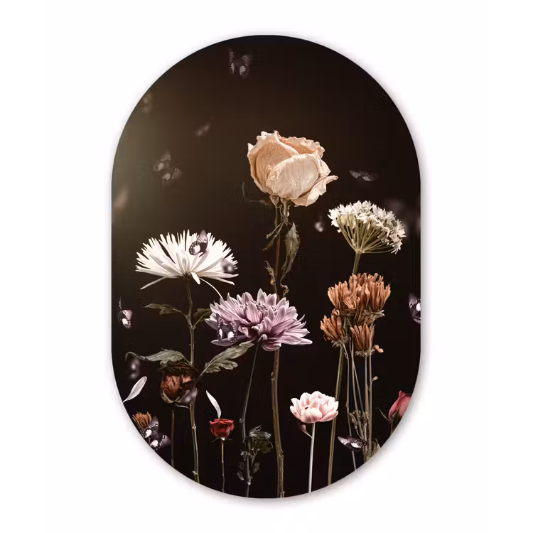 Muurovaal - Stilleven - Kleuren - Bloemen — 1