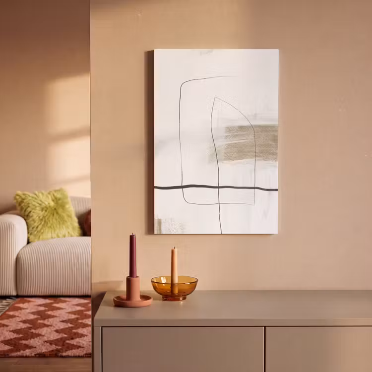 Canvas schilderij - Kunst - Verf - Zwart - Wit — 2
