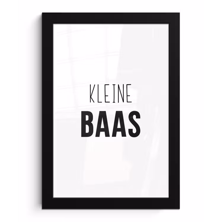 Poster met lijst - Spreuken - Kleine baas - Kinderen - Jongens - Quotes — 1