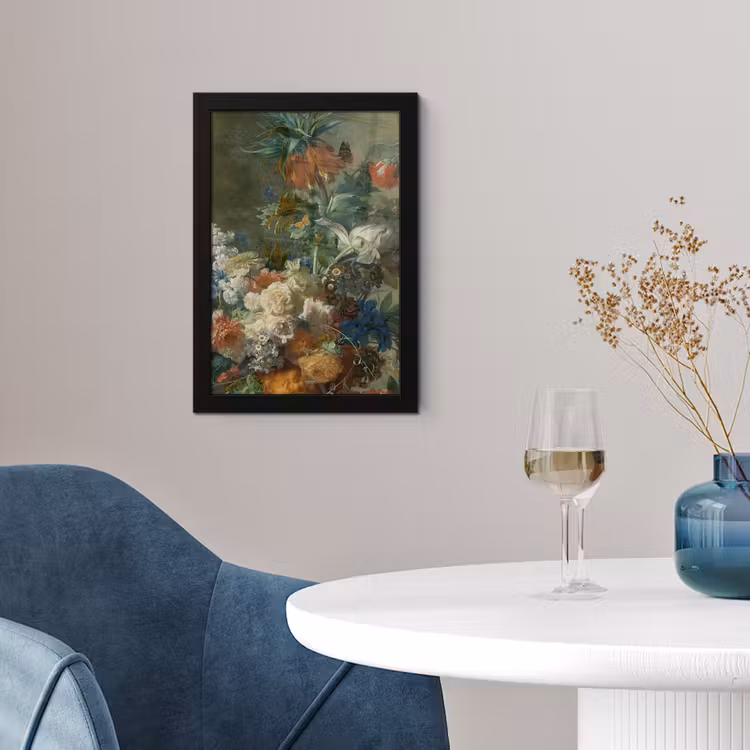 Poster met lijst - Stilleven met bloemen - Schilderij van Jan van Huysum — 4