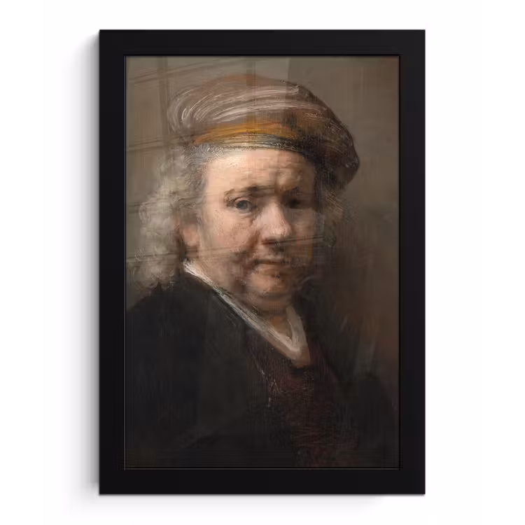 Poster met lijst - Zelfportret - Schilderij van Rembrandt van Rijn — 1