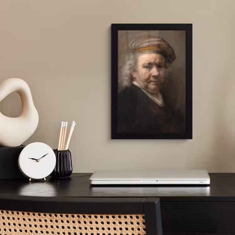 Poster met lijst - Zelfportret - Schilderij van Rembrandt van Rijn — 2