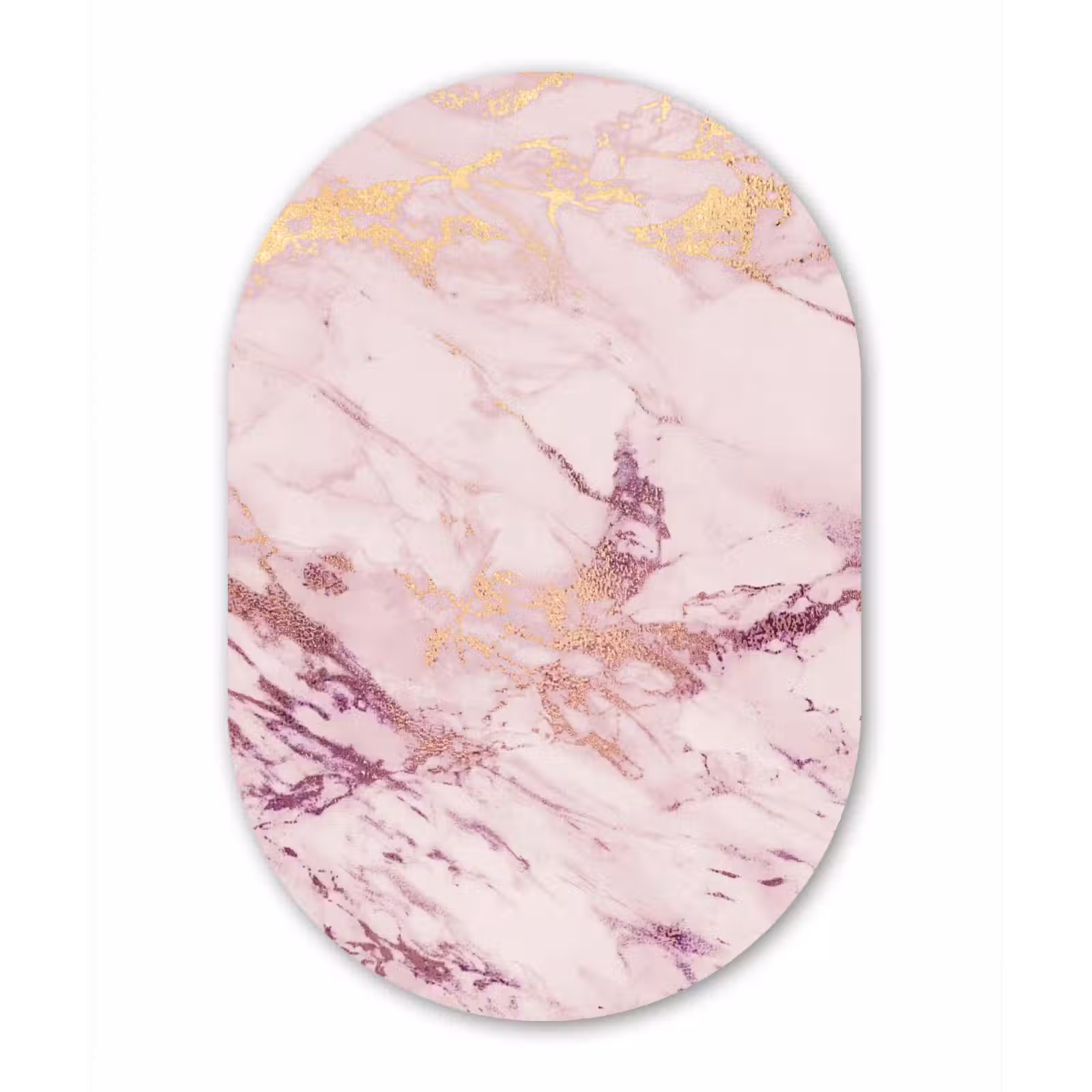 Muurovaal - Marmer - Paars - Roze — 1
