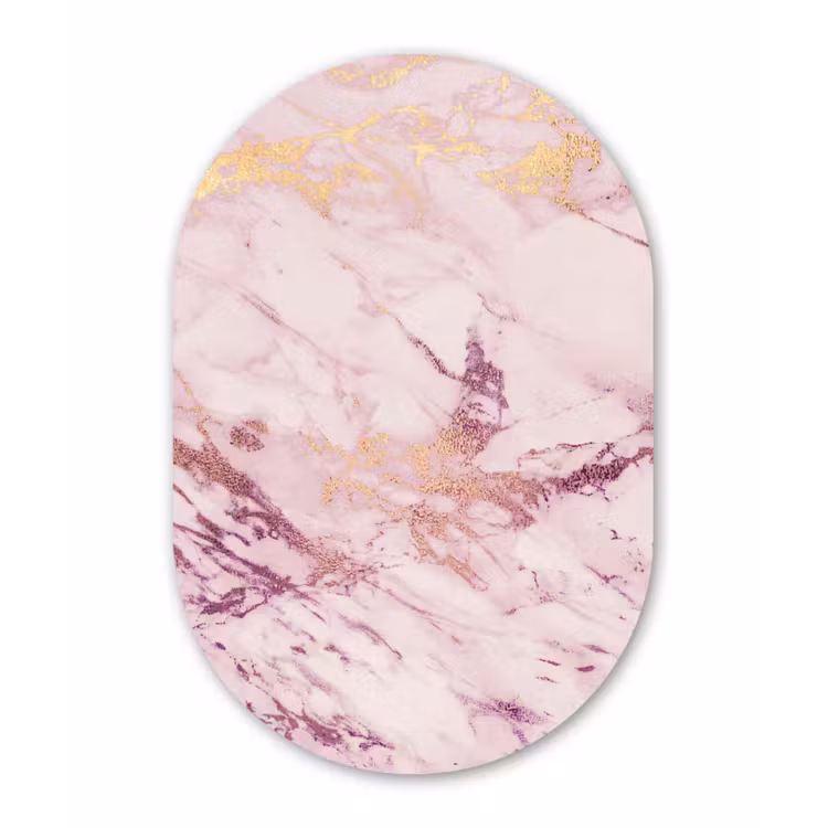 Muurovaal - Marmer - Paars - Roze — 1