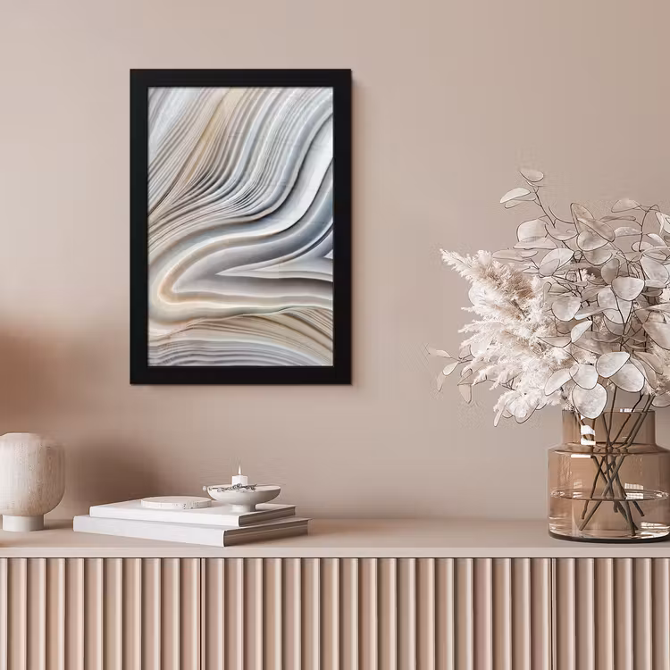 Poster met lijst - Marmerlook - Steen - Lijnen - Luxe - Marmer — 5