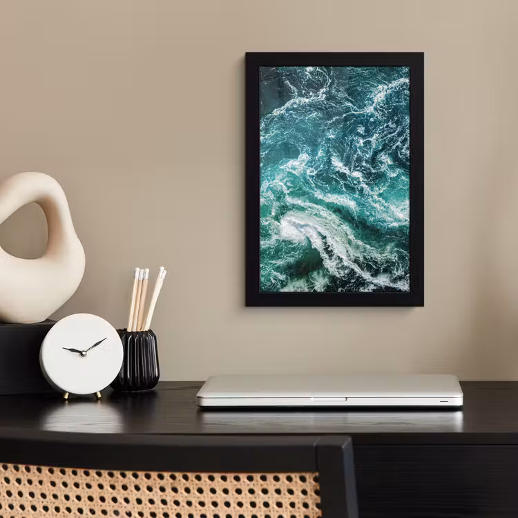 Poster met lijst - Oceaan - Water - Zee - Luxe - Groen - Turquoise — 2