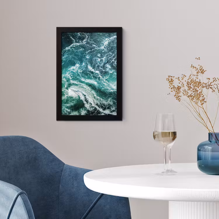 Poster met lijst - Oceaan - Water - Zee - Luxe - Groen - Turquoise — 4